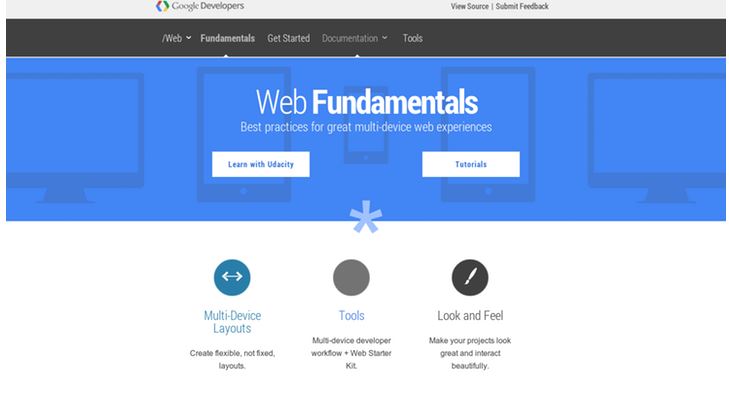 Website tự học lập trình Web Fundamentals.