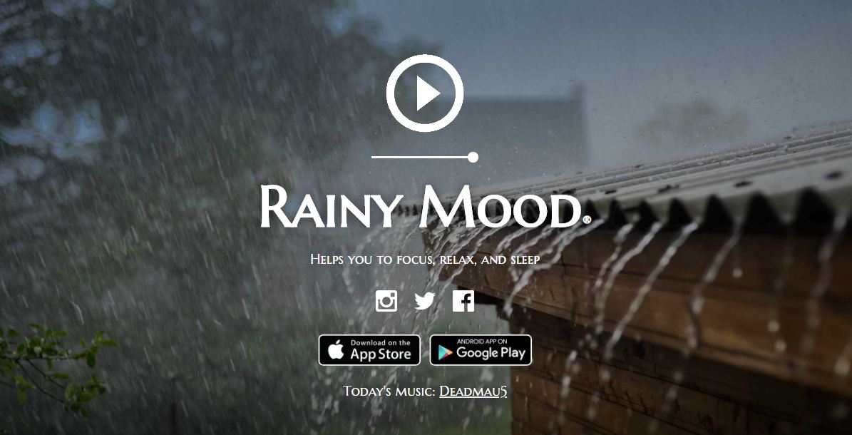 Rainy Mood - website xả stress với tiếng mưa