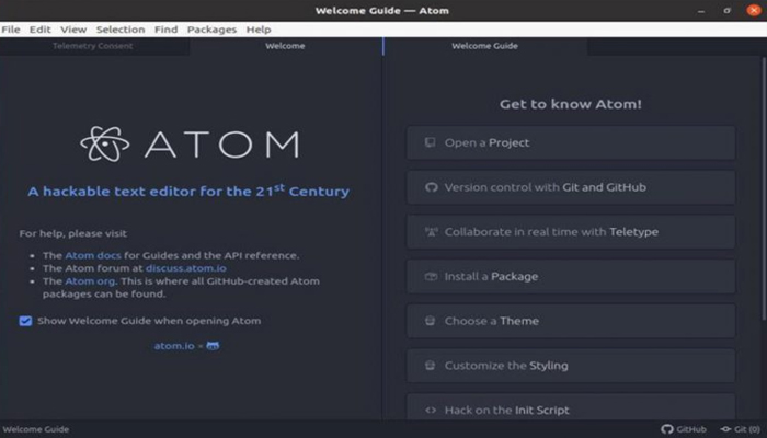 Phần mềm lập trình web - Atom