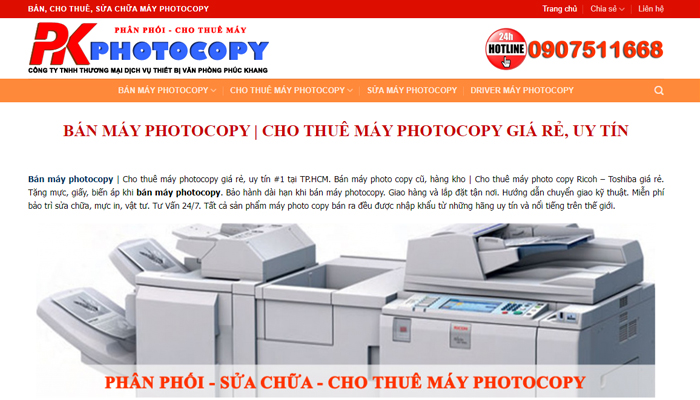Photocopy.net.vn - Website chuyên bán máy photocopy cũ