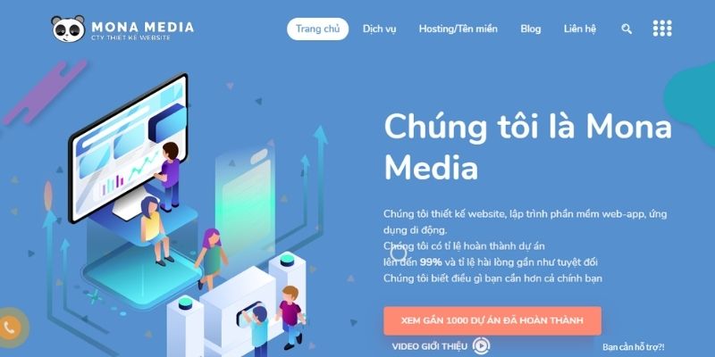 Đơn vị thiết kế website khách sạn hàng đầu Mona Media