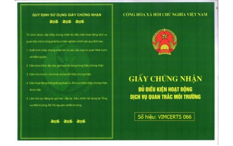 hồ sơ cấp giấy phép môi trường