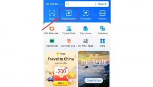 nhấn chọn pay receive